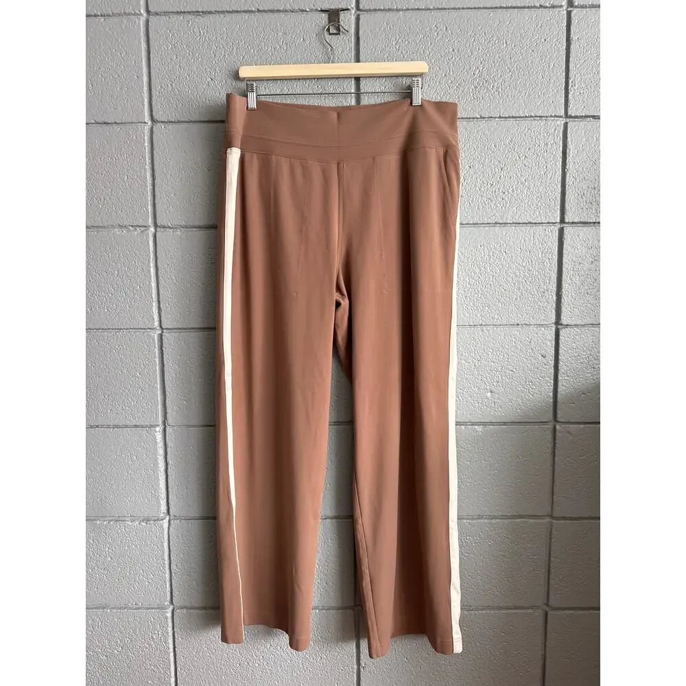 Athleta Venice Colorblock Wide Leg Pant Rustic Beige size 1X